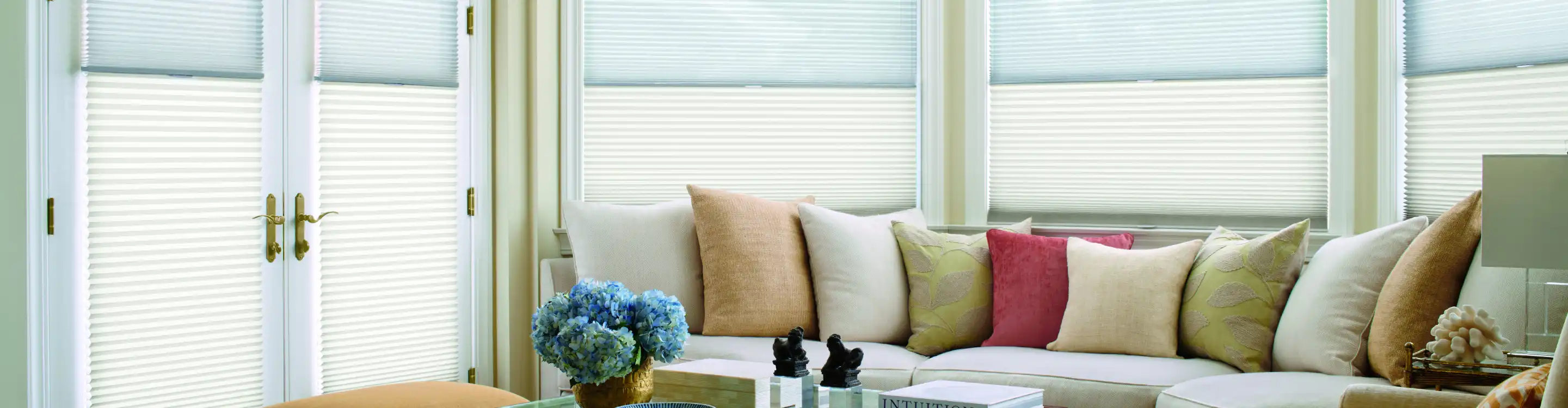 hunter-douglas blinds in living room